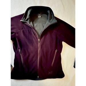 REI Fleece Full Zip Jacket Women's SMALL Polyester Pockets -Berry Wine Burgundy